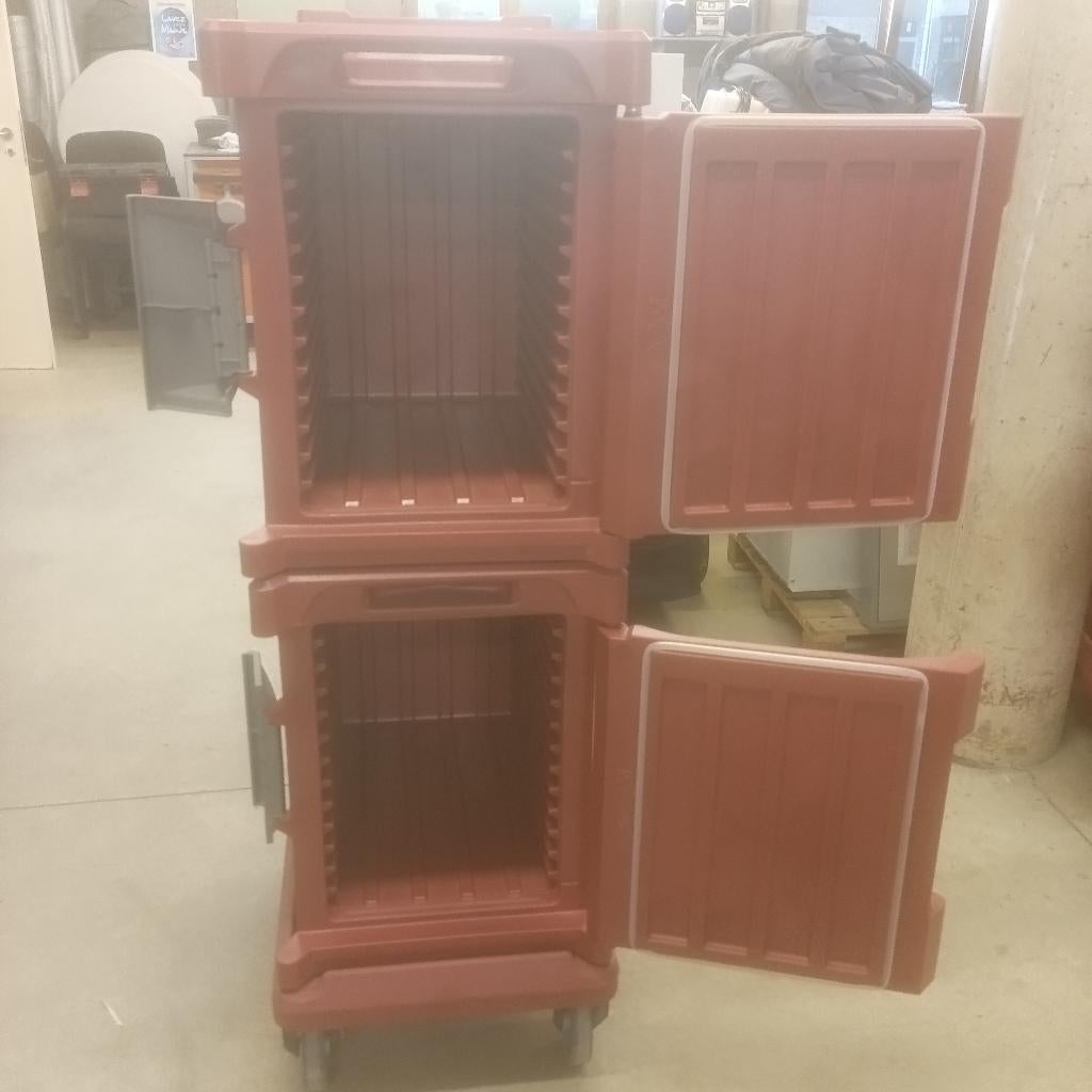 4 conteneurs isothermes + 2 chariots (Matfer Bourgeat) |Neuf, Articles professionnels, Enlèvement, Neuf, sans emballage, Transport et Stockage