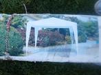 Witte partytent 3m op 3m met 2 zijwanden, Tuin en Terras, Partytenten, Ophalen