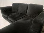 Zwarte velvet hoekbank bieden, Huis en Inrichting, Ophalen, Hoekbank