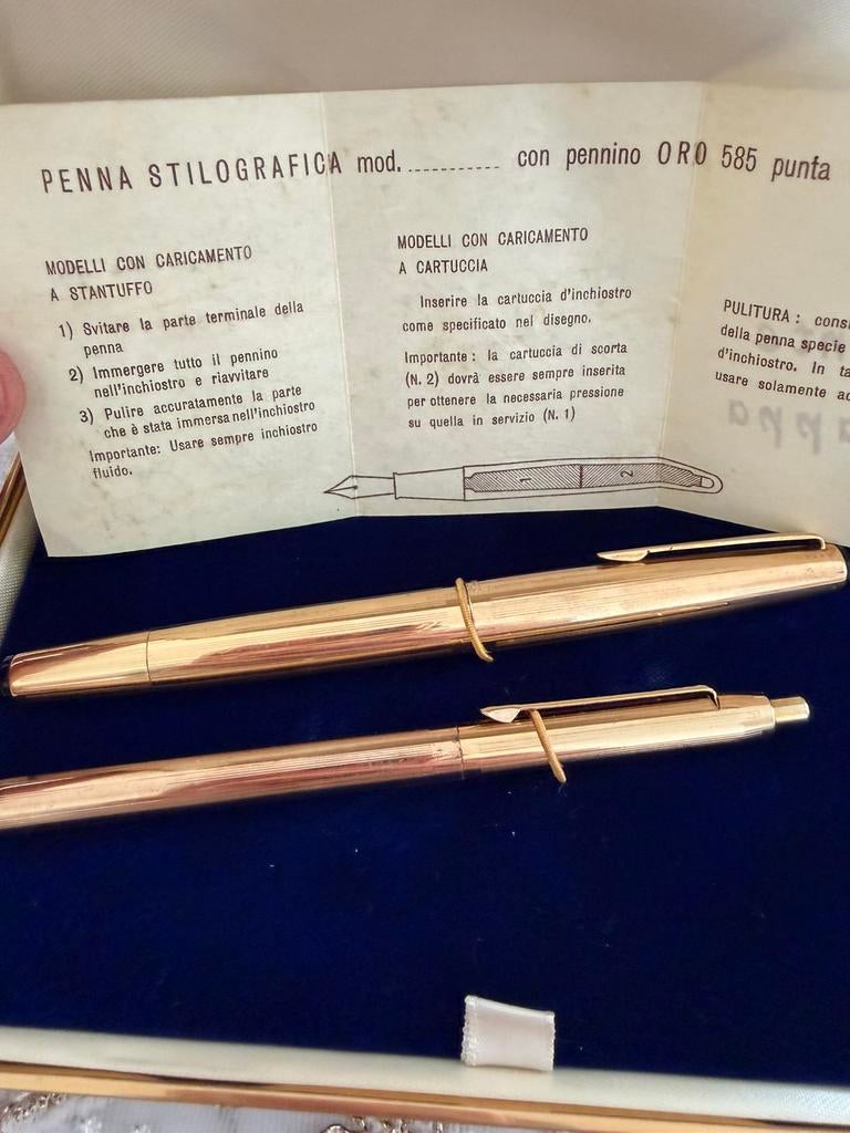 Pen met 14 k goude punt, Verzamelen, Ophalen of Verzenden, Zo goed als nieuw