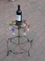 support ou porte bouteille de vin et 6 verres , en bronze !, Maison & Meubles, Accessoires pour la Maison | Porte-bouteilles, Autres matériaux
