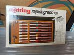 Rapidograph set van acht tekenpannen, Overige merken, Pennenset, Met doosje, Ophalen of Verzenden