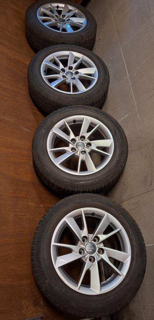 Winterbanden dunlop SP Sport 205/60R/6 92 H MS - velgen Audi, Auto-onderdelen, Banden en Velgen, Banden en Velgen, Winterbanden