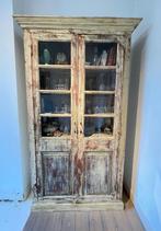 Retro vitrinekast kast (vol hout), Met deur(en), 25 tot 50 cm, 100 tot 150 cm, Gebruikt