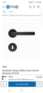 HDD Deurkruk zwart, Doe-het-zelf en Bouw, Ophalen, Nieuw, Inox, Klink of Kruk