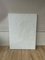 Japandi Stijl Wandkunst –Minimalistisch Wit Reliëf op Canvas, Antiek en Kunst, Ophalen