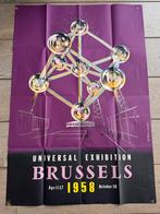 Grote originele affiche Expo 58 atomium poster 1958 vintage, Verzamelen, Ophalen, Huis en Inrichting