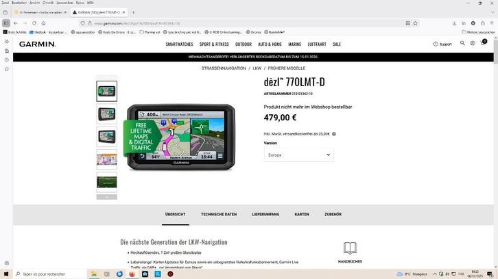 GPS special Camion, Autos : Divers, Accessoires de voiture, Comme neuf, Enlèvement ou Envoi