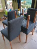 4 eetkamerstoelen grijs, Huis en Inrichting, Ophalen, Gebruikt
