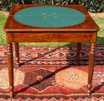 Ancienne Table de Jeux Louis Philippe 1860 revêtue de Cuir, Enlèvement