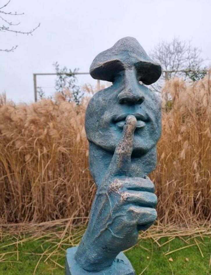 Sculptuur “Silence” – 78 cm – Polystone, Tuin en Terras, Tuinbeelden, Nieuw, Ophalen of Verzenden