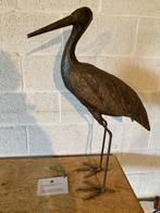 Reiger in metaal, Ophalen, Zo goed als nieuw, Metaal, Dierenbeeld