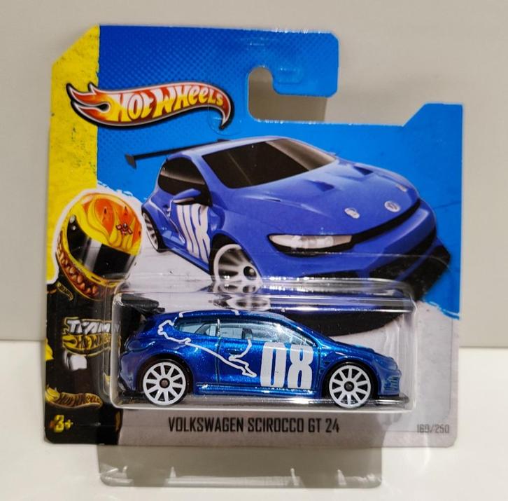 Hot Wheels Volkswagen Scirocco GT24 Blauw (2013) Zeldzaam!, Hobby en Vrije tijd, Modelauto's | Overige schalen, Ophalen of Verzenden