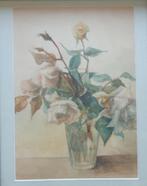 BERTHE OTTEN-ROSIER / BOEKET ROZEN / ORIGINEEL / 36x30cm KAD, Ophalen of Verzenden