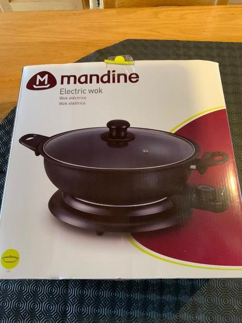 Wok électrique Mandine, Maison & Meubles, Cuisine | Casseroles & Poêles, Neuf, Wok, Autres matériaux, Enlèvement ou Envoi