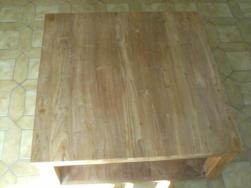 salontafel, Huis en Inrichting, Tafels | Salontafels, Gebruikt, Minder dan 50 cm, 50 tot 100 cm, 50 tot 100 cm, Vierkant, Teakhout