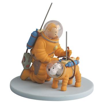 Tintin : Diorama cube scènes d'albums Astronautes, Enlèvement ou Envoi, Comme neuf