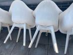 Witte tuinstoelen 6stuks afhalen  gratis, Ophalen of Verzenden, Gebruikt, Kunststof
