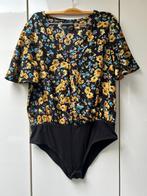 Emery Rose zwarte romper met gele bloemen - Maat M, Maat 38/40 (M), Zwart, Ophalen of Verzenden, Zo goed als nieuw