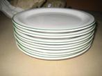 Set van 6 vintage ondiepe dessertborden in wit aardewerk, Ophalen, Zo goed als nieuw, Bord(en), Effen