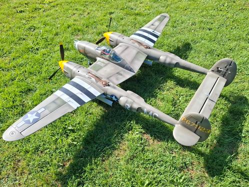 P-38 lightning - 1600mm, Hobby en Vrije tijd, Modelbouw | Radiografisch | Vliegtuigen, Zo goed als nieuw, Elektro, Ophalen
