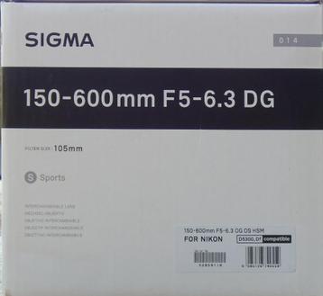 SIGMA 150-600mm f/5-6.3 DG Sportzoom beschikbaar voor biedingen