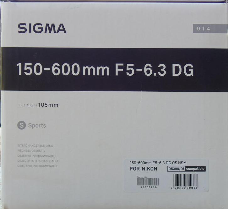 SIGMA 150-600mm f/5-6.3 DG Sportzoom, Audio, Tv en Foto, Foto | Lenzen en Objectieven, Gebruikt, Telelens, Zoom, Ophalen