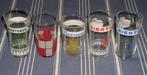 Vijf waterglazen brouwerij De Biertoren Kampenhout, Ophalen of Verzenden, Gebruikt, Glas of Glazen, Overige merken