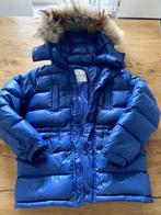 Koningsblauw anorak Moncler mat kap, Gebruikt, Moncler, Jongen of Meisje, Ophalen of Verzenden