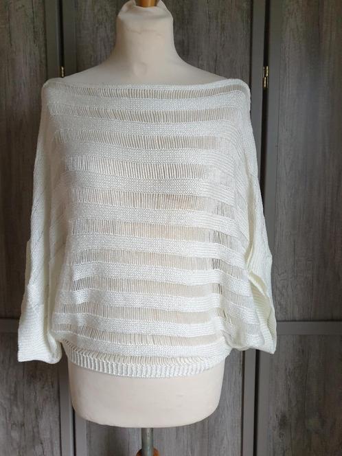 mooie losse trui met lussen / losse draden écru ( wit ) TU, Kleding | Dames, Truien en Vesten, Nieuw, Maat 38/40 (M), Wit, Ophalen of Verzenden