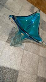blauwe glazen vaas (bloemen) woondecoratie, Huis en Inrichting, Woonaccessoires | Vazen, Nieuw, Glas, Blauw