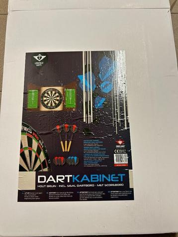 Longfield PRO 501 houten dartkabinet bruin (bord+pijltjes)