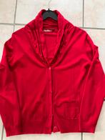 Vestje cardigan MaxMara L rood fijne katoen speciale kraag, Kleding | Dames, Ophalen of Verzenden