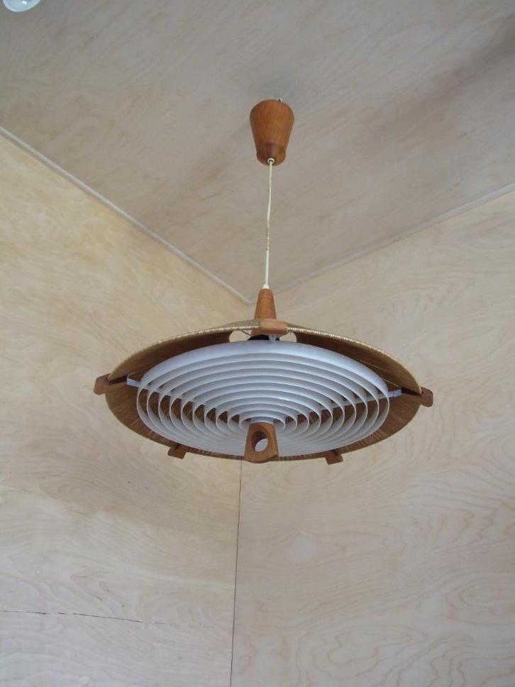 Prachtige midcentury temde hanglamp, Antiek en Kunst, Antiek | Verlichting, Ophalen of Verzenden