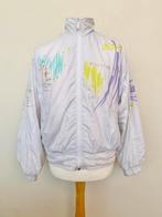 Adidas Patterned & Glittered Light White 80s 90s Rare Jacket, Enlèvement ou Envoi, Général, ADIDAS, Porté