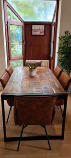 Eettafel (industriële massief mango hout), Huis en Inrichting, Ophalen of Verzenden, Nieuw