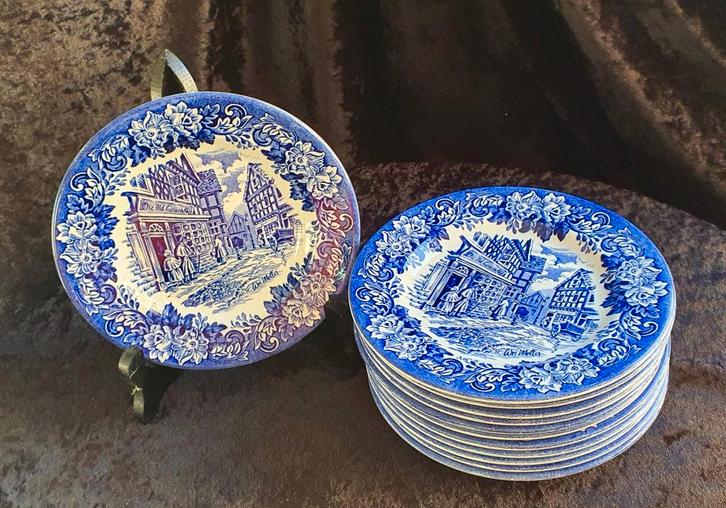 prachtige vintage borden, Huis en Inrichting, Keuken | Servies, Bord(en), Aardewerk, Ophalen