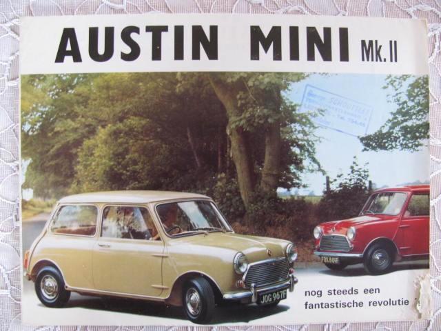 171 Austin Mini Mk. II brochure uit 1968, Boeken, Auto's | Folders en Tijdschriften, Ophalen of Verzenden