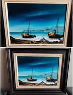 ✓PRACHTIG SCHILDERIJ op canvas, MARINE, getekend - gedateerd, Ophalen