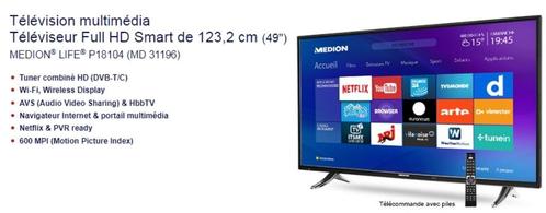 Smart TV 49', TV, Hi-fi & Vidéo, Télévisions, Utilisé, Autres marques, Smart TV, Enlèvement