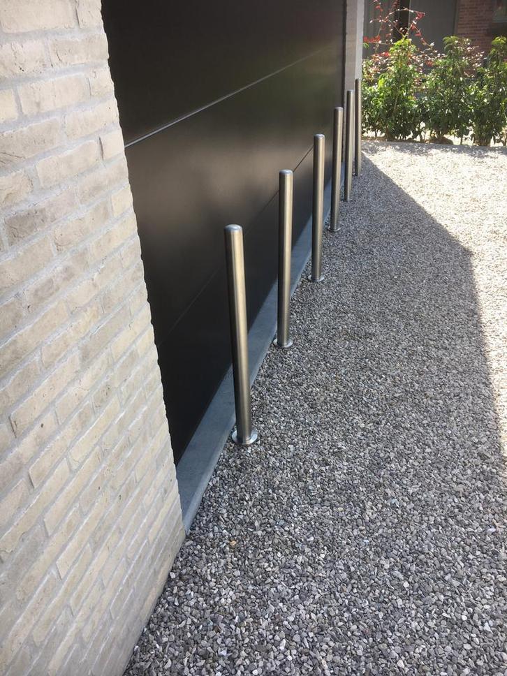 Veiligheid paaltjes INOX, Doe-het-zelf en Bouw, Platen en Panelen, Zo goed als nieuw, Ophalen