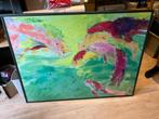 Schilderij van Koi karpers, Ophalen
