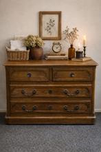 Mooie vintage ladekast / commode in massief hout, Enlèvement, Comme neuf