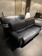 2x leren zetel, Ophalen, Gebruikt, 100 tot 125 cm, Driepersoons