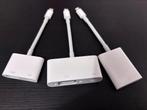 Lot de 3 adapteurs Lightning vers HDMI, VGA, carte SD, Ophalen of Verzenden, Zo goed als nieuw