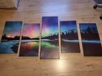 Aurora borlealis canvas 5-delig lijst, Huis en Inrichting, Ophalen of Verzenden, Zo goed als nieuw