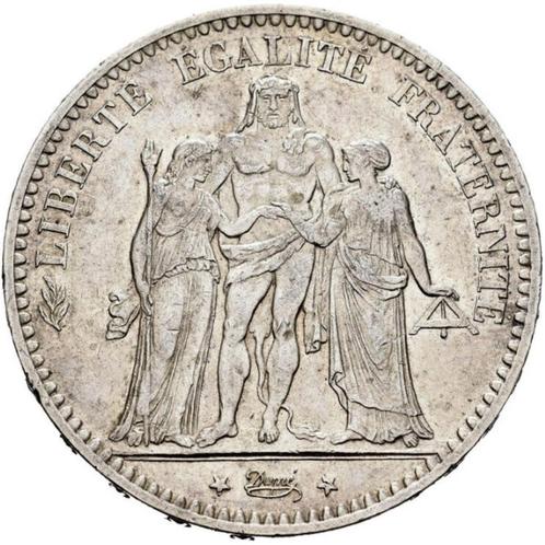 Frankrijk 5 francs, 1875 Hercules  "A" - Parijs Zilver munt, Postzegels en Munten, Munten | Europa | Niet-Euromunten, Losse munt