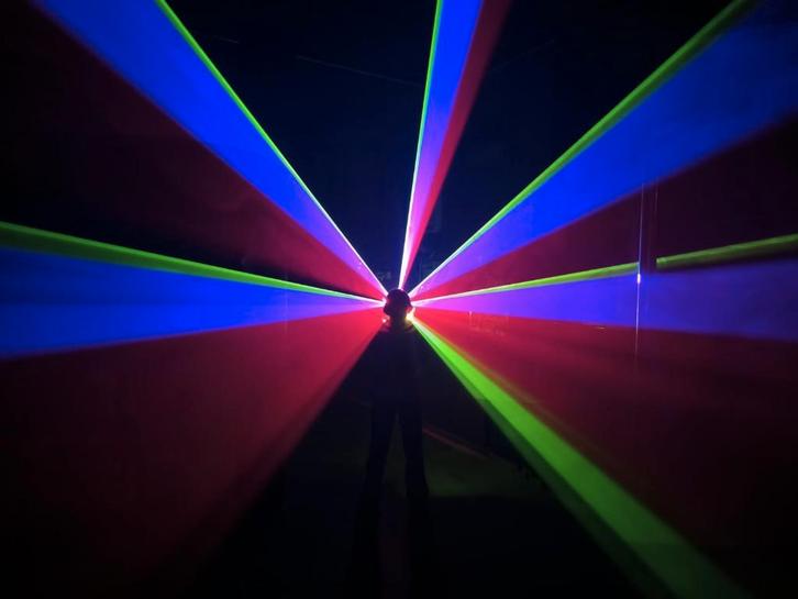 Nieuwe First Class 16W Fullcolor Laser 50kpps, Ilda, Dmx,, Muziek en Instrumenten, Licht en Laser, Nieuw, Licht, Geluidgestuurd