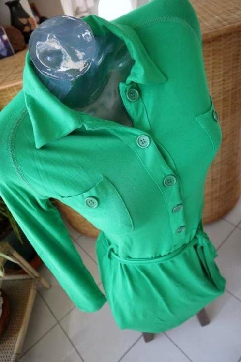 vintage groen leuke jurk, Kleding | Dames, Jurken, Gedragen, Maat 38/40 (M), Groen, Ophalen of Verzenden