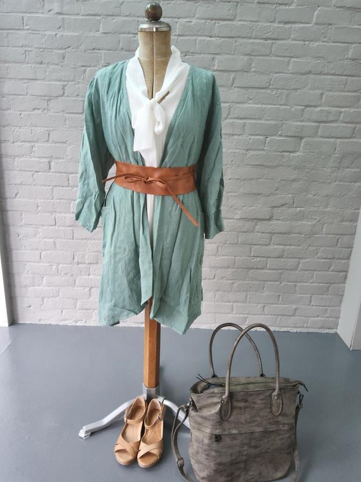 Aquamarijnkleurige lange gilet Paprika, Kleding | Dames, Grote Maten, Nieuw, Jasje of Colbert, Groen, Ophalen of Verzenden